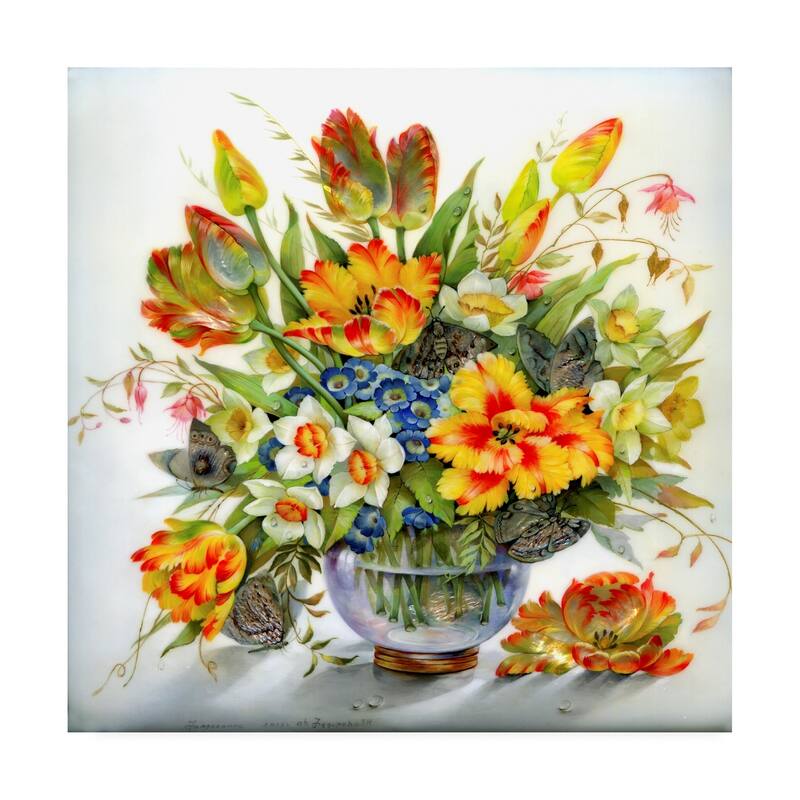 Tania Fedorova 'Red And Yellow Floral Vase' Canva