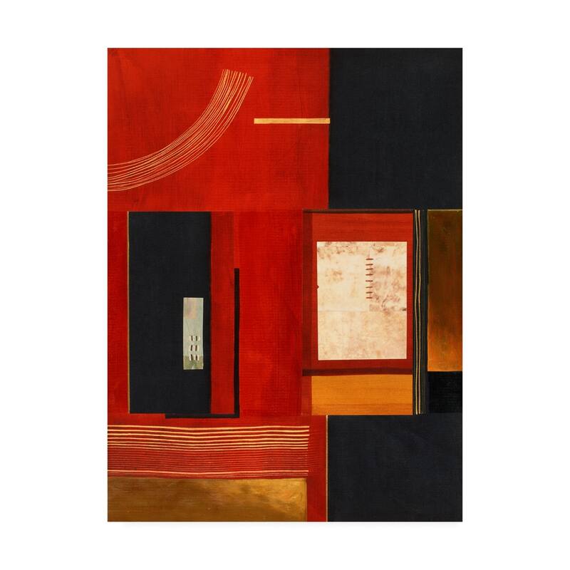 Pablo Esteban 'Red Squares With Black' Canvas Art Bed Bath & Beyond