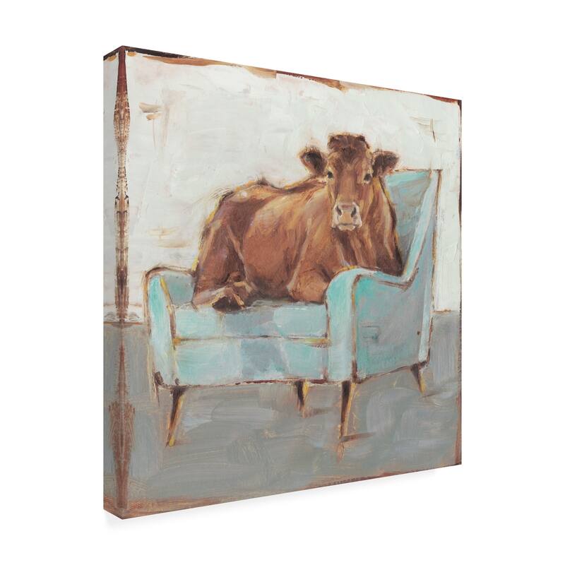 Ethan Harper 'Moo-ving In IV' Canvas Art