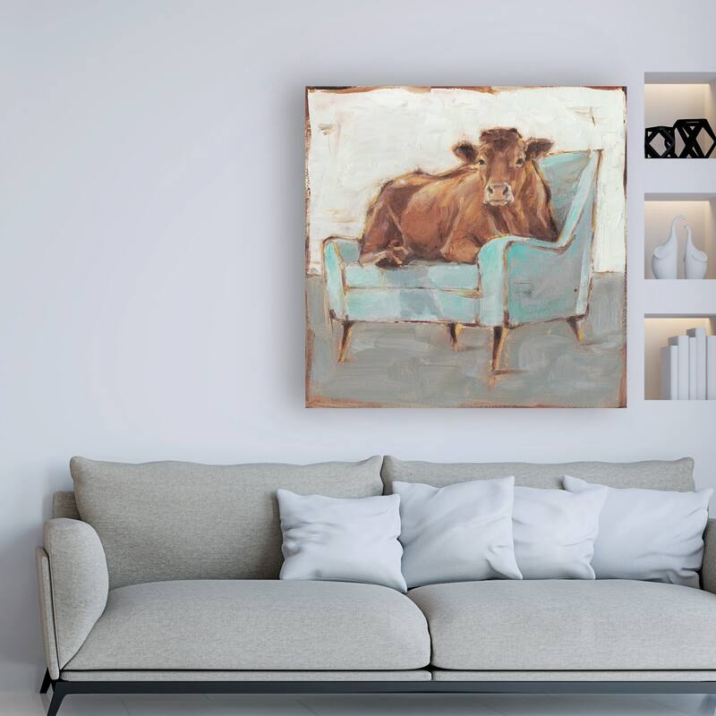 Ethan Harper 'Moo-ving In IV' Canvas Art
