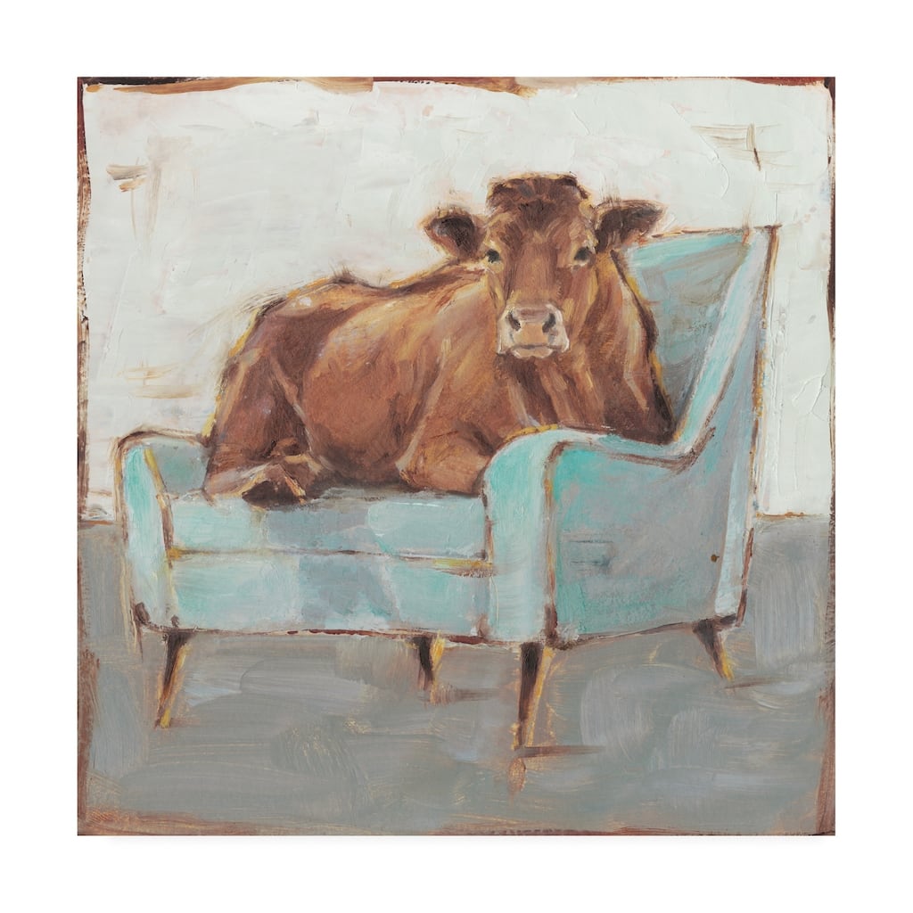 Ethan Harper 'Moo-ving In IV' Canvas Art