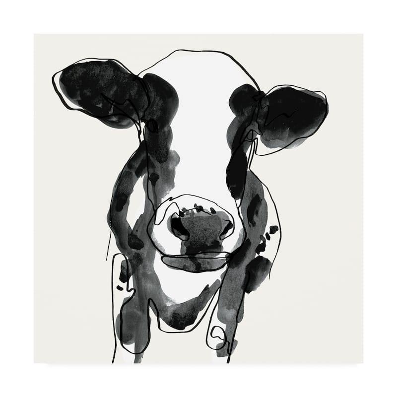 Victoria Borges 'Cow Contour II' Canvas Art