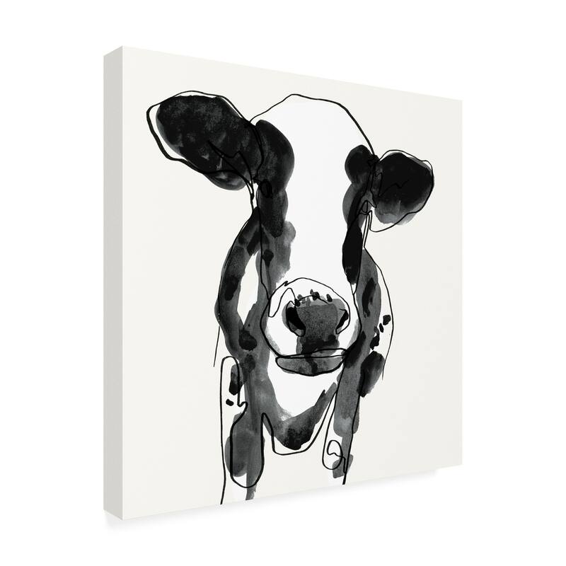Victoria Borges 'Cow Contour II' Canvas Art