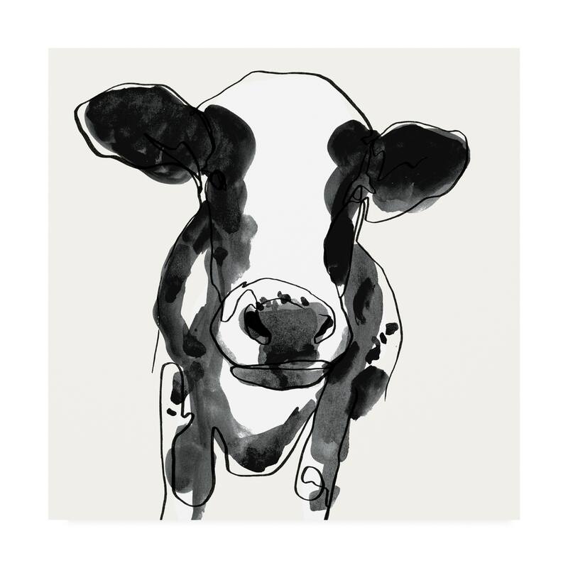 Victoria Borges 'Cow Contour II' Canvas Art