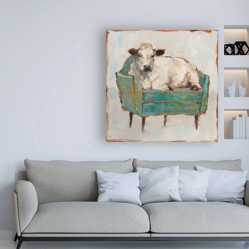 Ethan Harper 'Moo-ving In I' Canvas Art