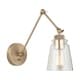 preview thumbnail 1 of 8, Profile 1-light Aged Brass Wall Sconce