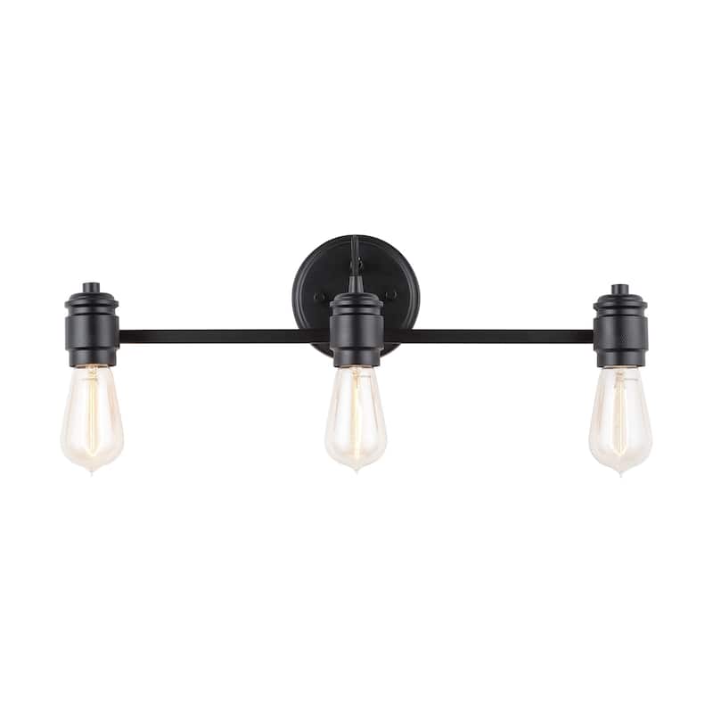 Copper Grove Dupnitsa 3-light Matte Black Bath Vanity Light Fixture