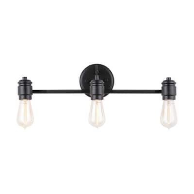 Copper Grove Dupnitsa 3-light Matte Black Bath Vanity Light Fixture