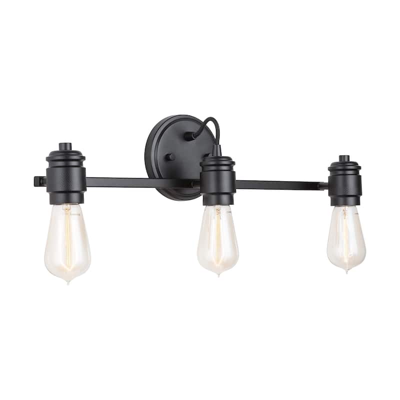 Copper Grove Dupnitsa 3-light Matte Black Bath Vanity Light Fixture
