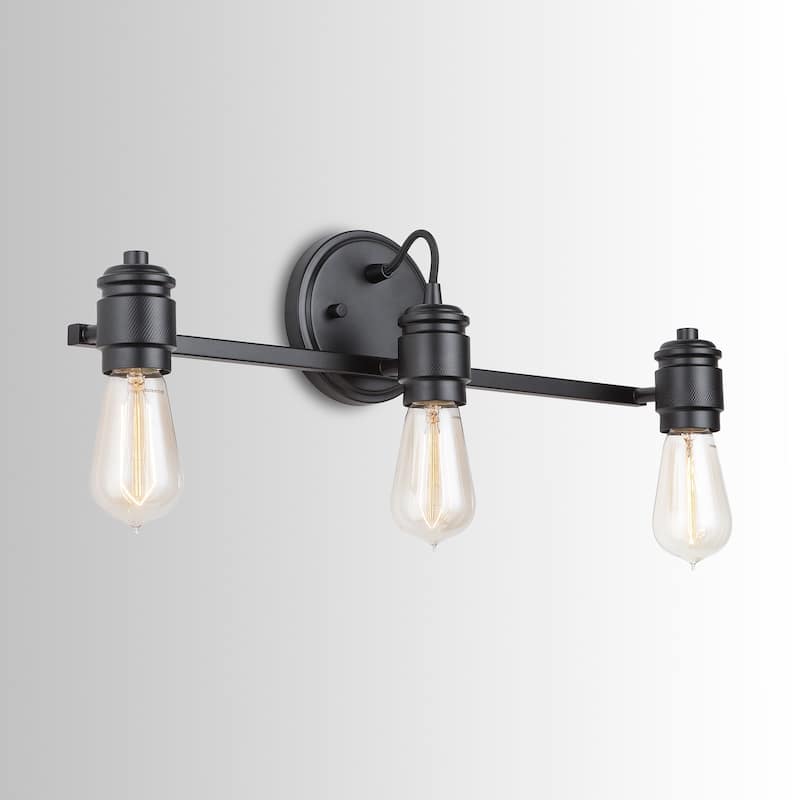 Copper Grove Dupnitsa 3-light Matte Black Bath Vanity Light Fixture