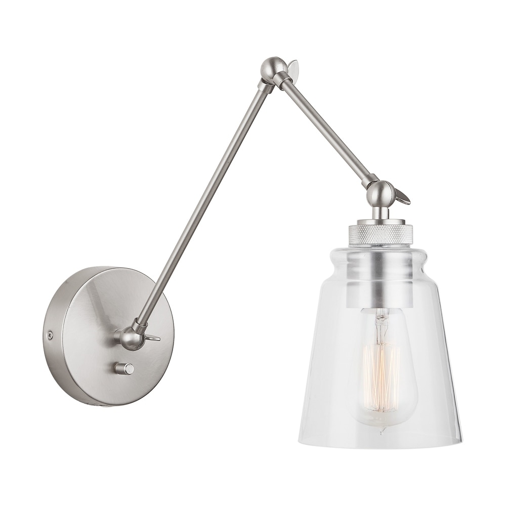 brushed nickel swing arm lamp