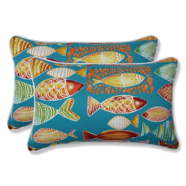 Shop Hooked Beach Rectangular Throw Pillow (Set of 2) On Sale Free