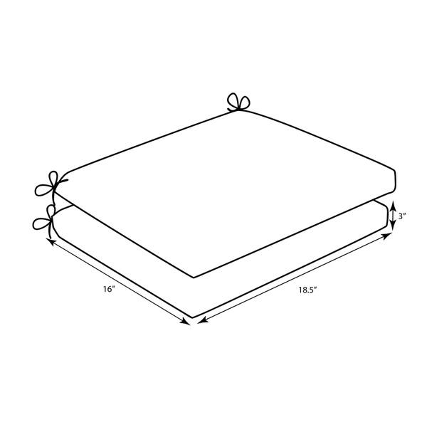 Merida Indigo Squared Corners Seat Cushion (Set of 2) Bed Bath