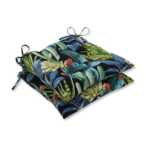 Hatteras Ebony Wrought Iron Seat Cushion (Set of 2)