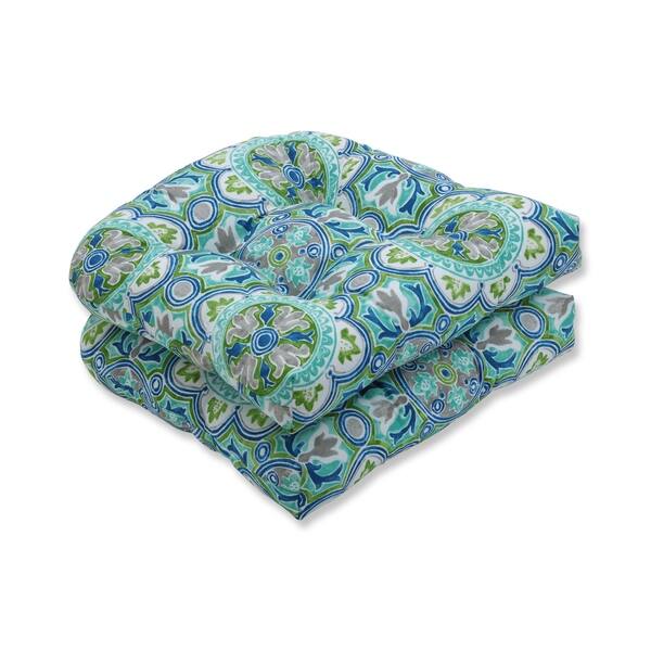 Lagoa Tile Pool Wicker Seat Cushion (Set of 2) - Overstock - 27201776