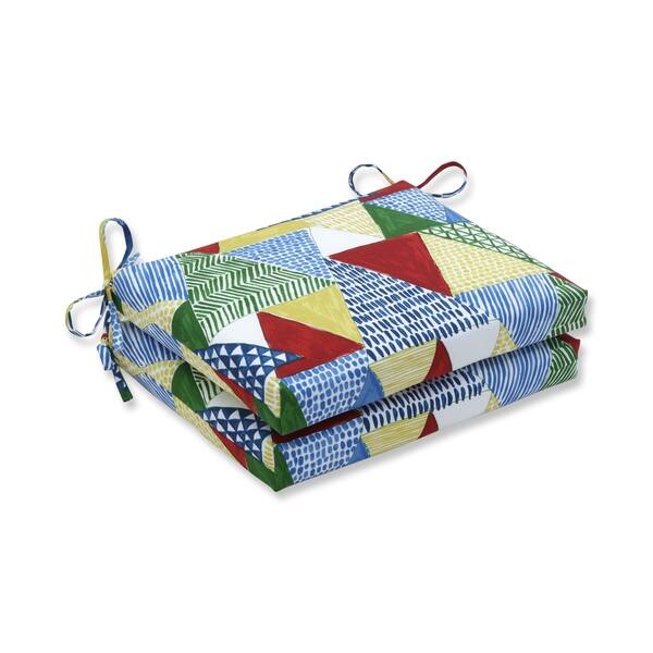 Tribune Geometric Squared Corners Seat Cushion (Set of 2) Bed Bath