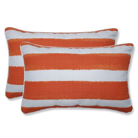 Porch & Den Lakeview Abstract Cabana Stripe Rectangular Throw Pillow (Set of 2)