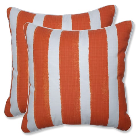 Porch & Den Lakeview Abstract Cabana Stripe 18.5-inch Throw Pillow (Set of 2)
