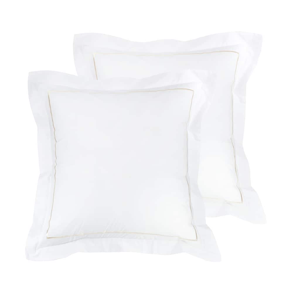 300 Thread Count Cotton Percale Single Marrow Embroidered Sham Cover Set