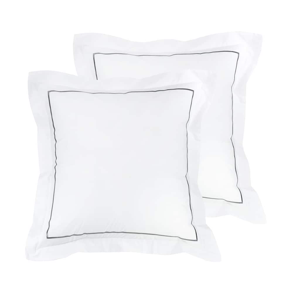 300 Thread Count Cotton Percale Single Marrow Embroidered Sham Cover Set