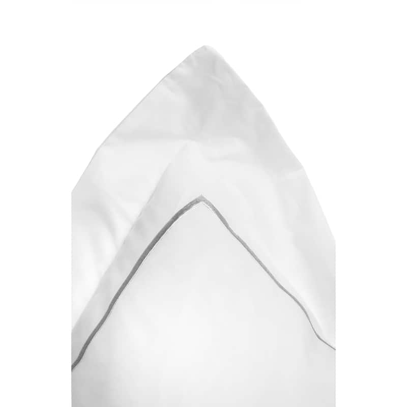 300 Thread Count Cotton Percale Single Marrow Embroidered Sham Cover Set