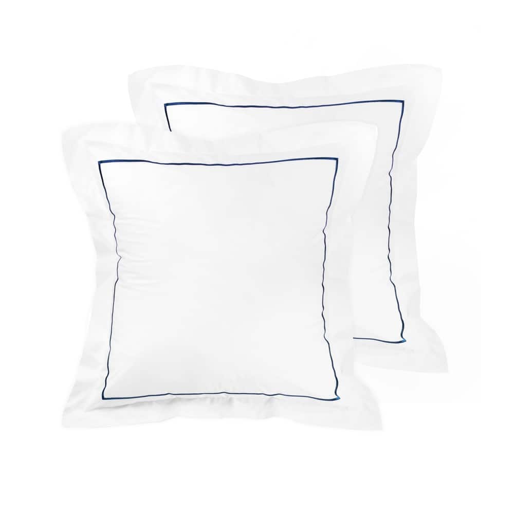 300 Thread Count Cotton Percale Single Marrow Embroidered Sham Cover Set