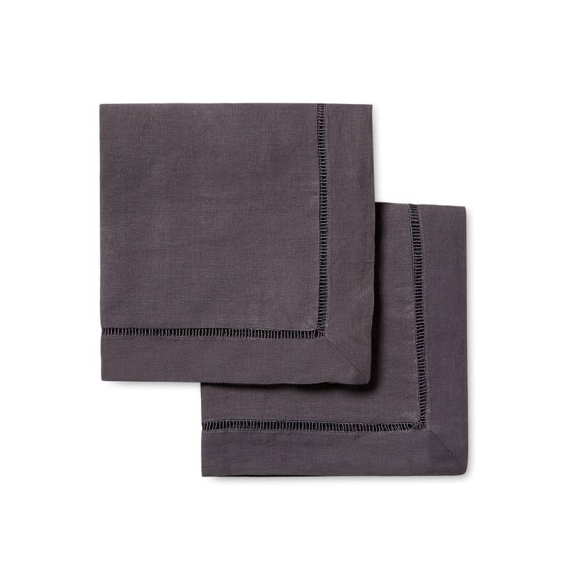 Belgian Flax Linen Collection Ladder Ladder Hemstitch Sham Euro Cover Set