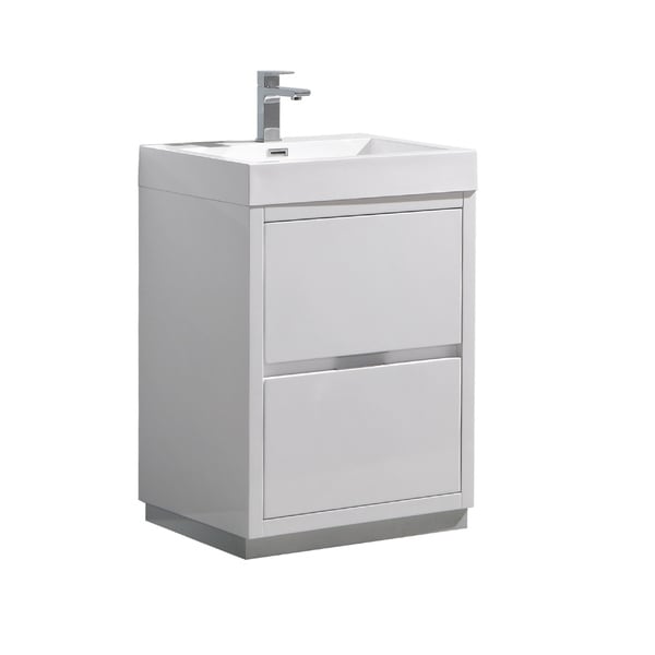 Fresca Valencia 24" Glossy White Free Standing Modern Bathroom Vanity - N/A