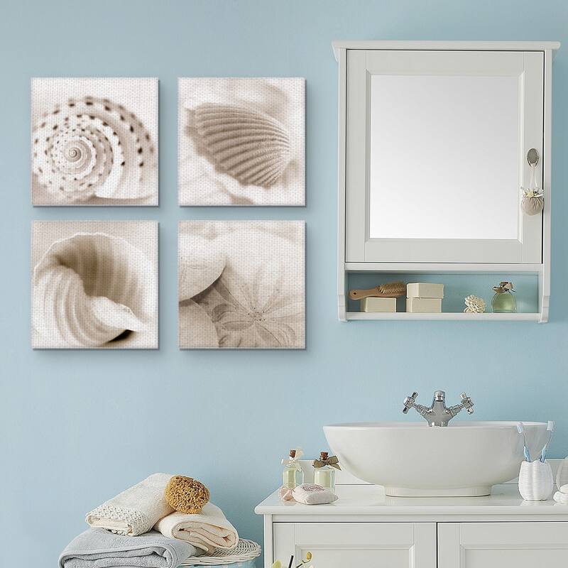 Masterpiece Art Gallery Atlantis Seashells 1-4 By Alan Blaustein Canvas Art Print Set of 4