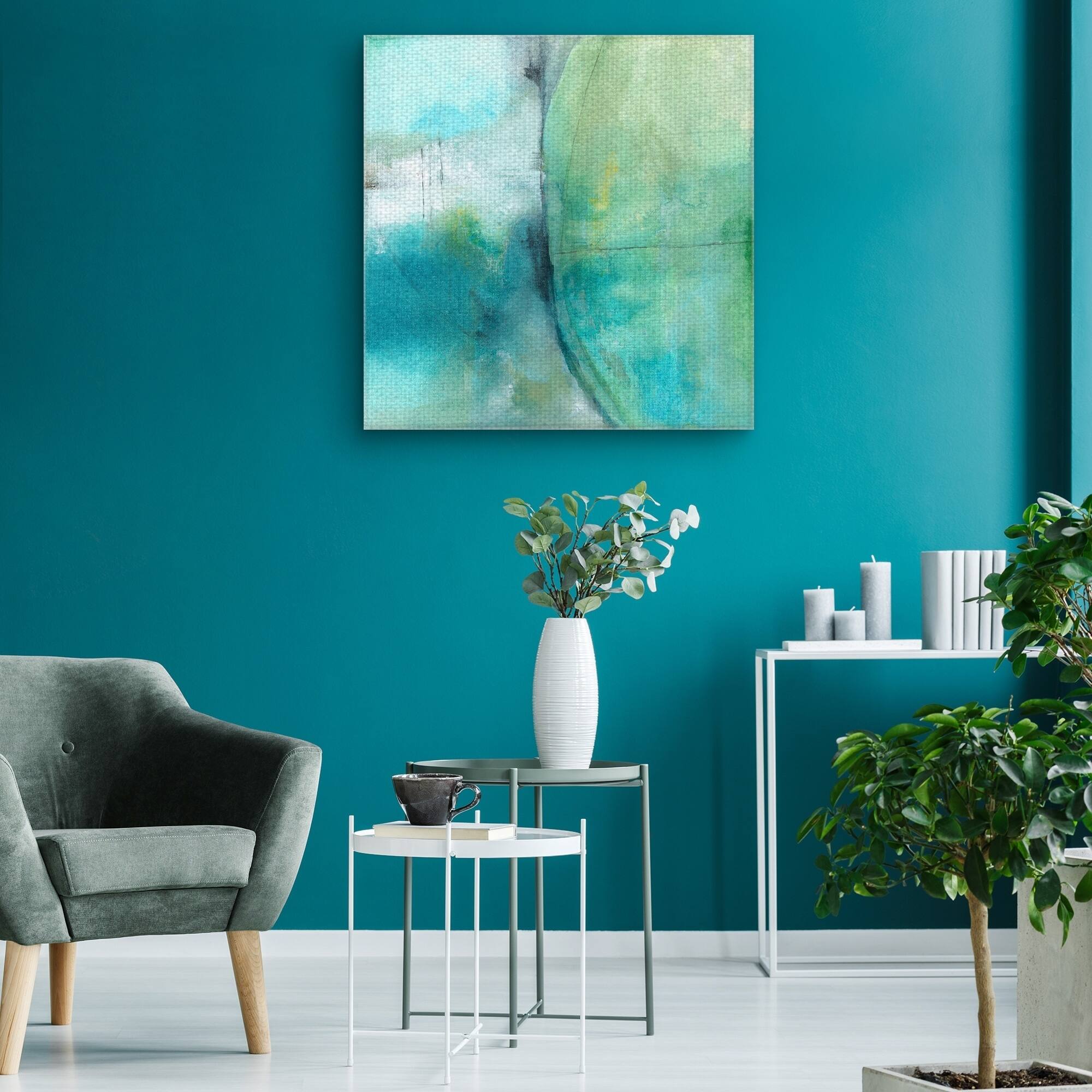 Masterpiece Art Gallery Amid The Roar Blue Abstract by Michelle