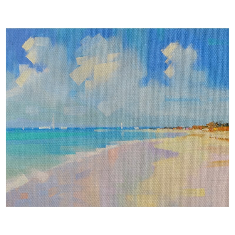 Fine Art canvas Playa 8 Beach View by Alex Hook Krioutchkov Canvas Art Print