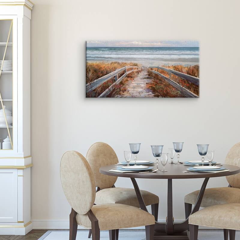Fine Art canvas Dune Crossing Ocean By Studio Arts Canvas Art Print