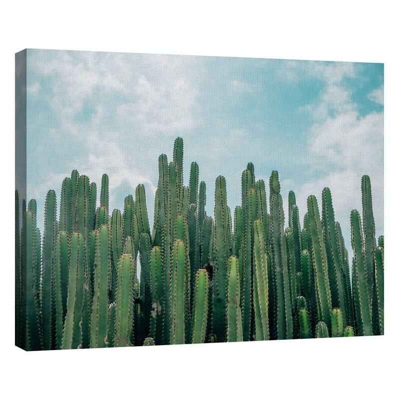 Masterpiece Art Gallery Cactus Greens Desert Sky By David Sola Canvas Art Print