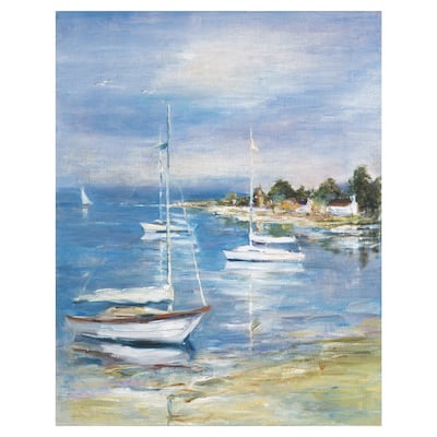 Fine Art canvas Dream Cove II Coastal Sailboats Canvas Art Print