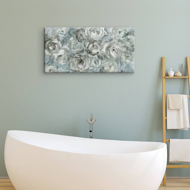 Masterpiece Art Gallery Climbing Roses Silver by Carol Robinson Canvas Art Print