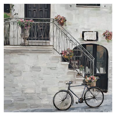 Masterpiece Art Gallery Bottega D'Arte Bicycle & Building By Studio Arts Canvas Art Print
