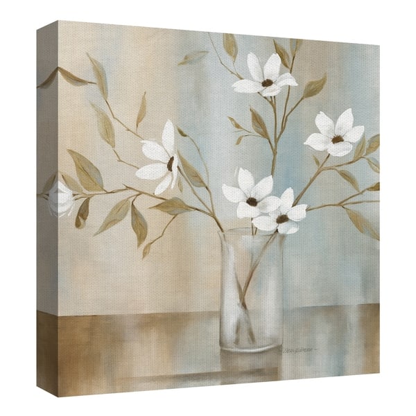 shop fine art canvas white flower pastel garden ii by carol robinson canvas art print overstock 27211423 art clay