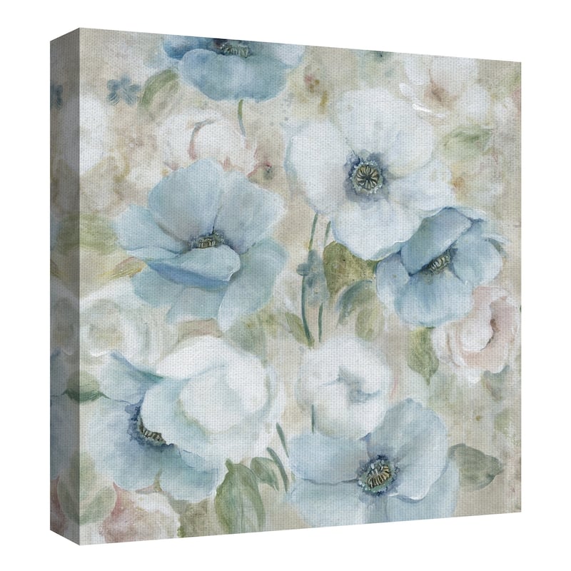 Fine Art canvas Pastel Garden I White Flowers By Carol Robinson Canvas Art Print
