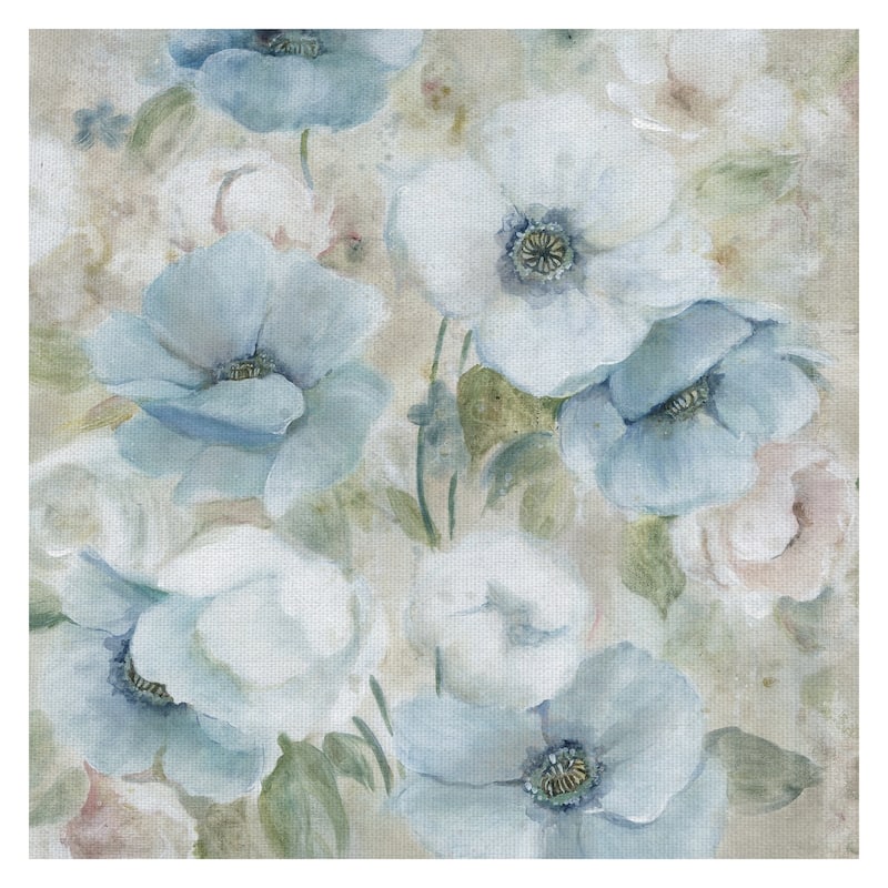 Fine Art canvas Pastel Garden I White Flowers By Carol Robinson Canvas Art Print