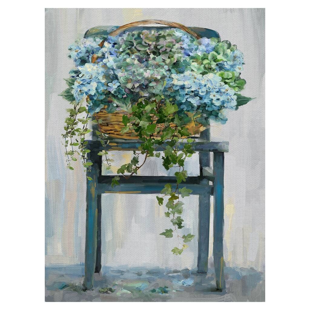 Masterpiece Art Gallery Farmhouse Hydrangeas By Studio Arts Canvas Art Print