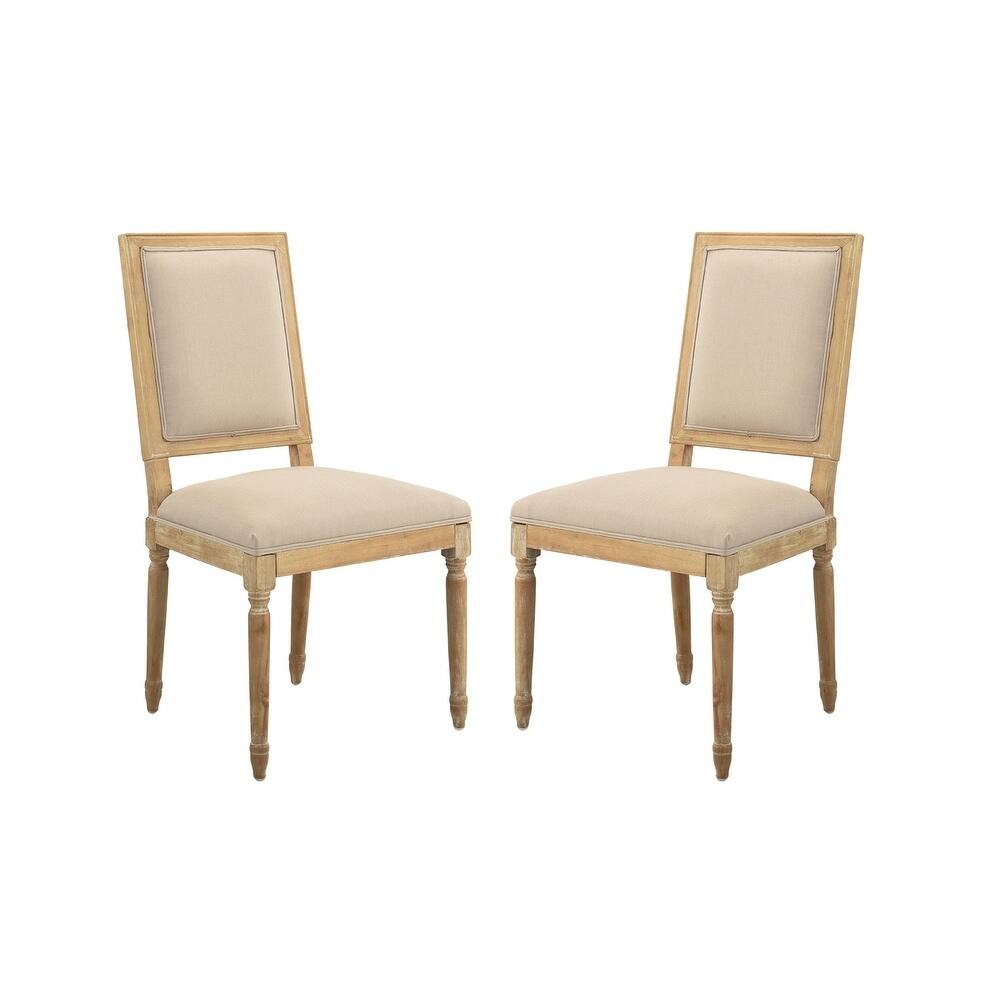 Set of Rustic Upholstered Dining Chairs (2)