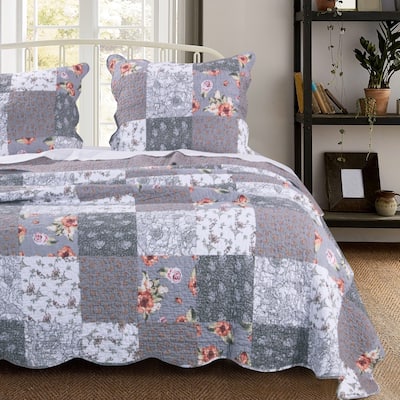 The Gray Barn Spring Arrow Reversible Floral Cotton Quilt Set