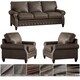 preview thumbnail 1 of 12, Payne Top Grain Leather Sofa Bed and Two Chairs