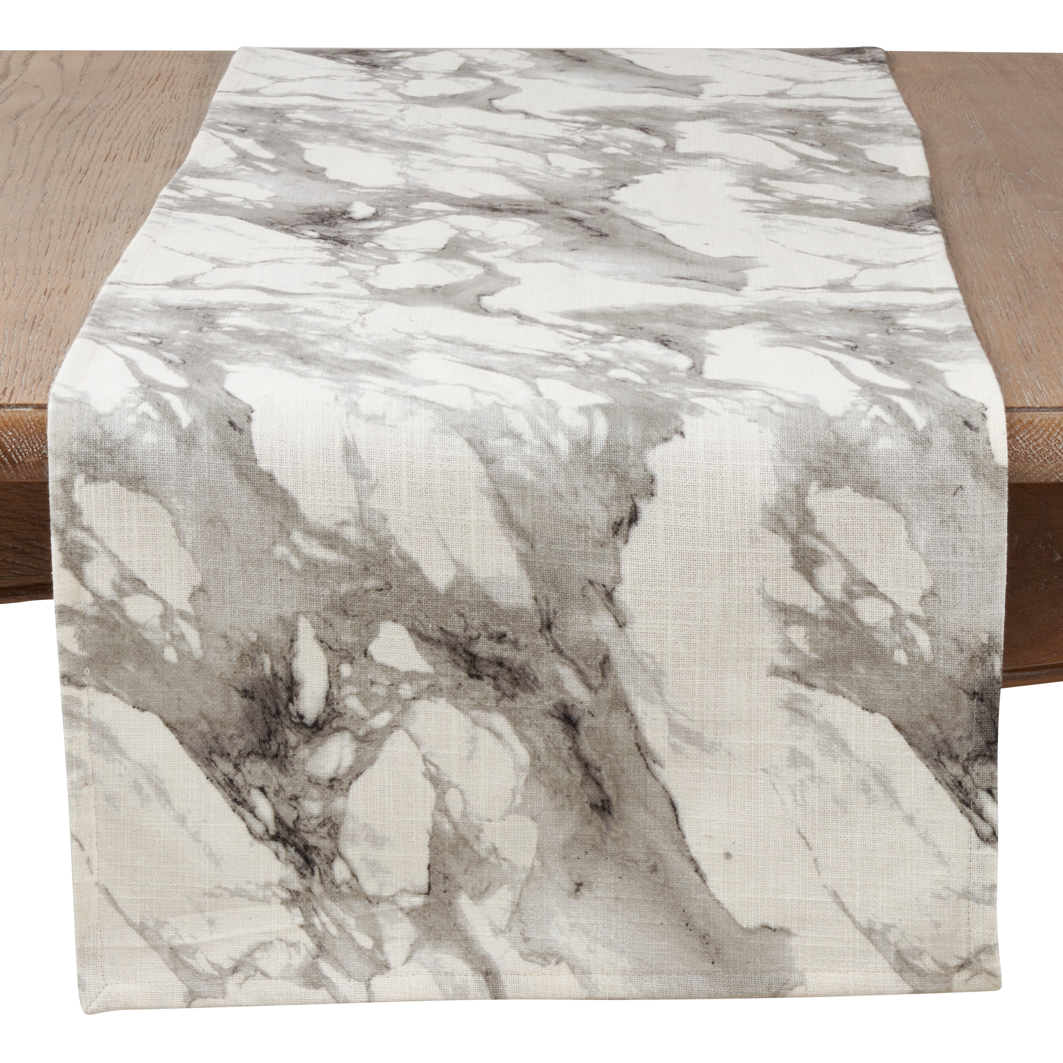 16in x 72in Roostery Tablerunner Abstract Terrazzo Rock Modern Marble Stone Italian Print Cotton Sateen Table Runner 