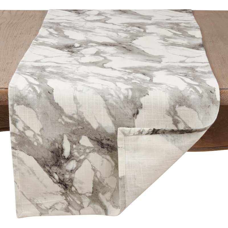 Marble Print Cotton Runner