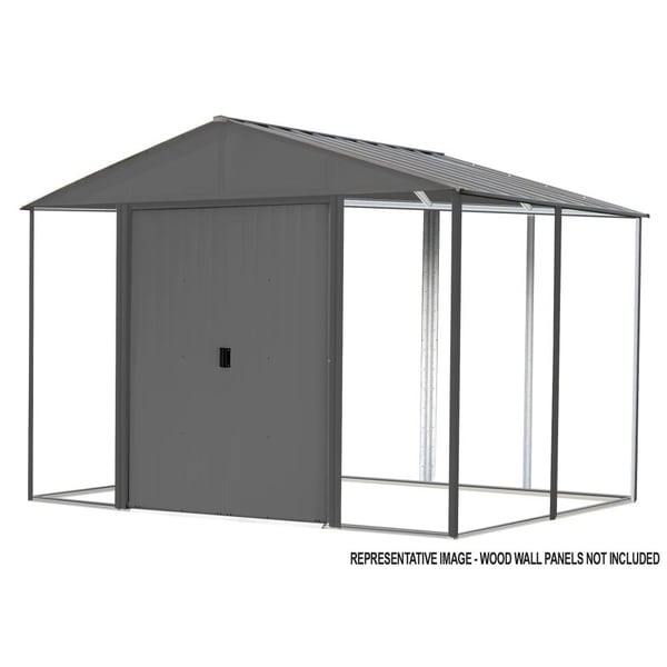 Ironwood Steel Hybrid Shed Kit 10 x 12 ft. Galvanized Anthracite