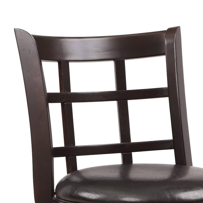 Traditional Brown Swivel 24 In. Counter Height Bar Stool
