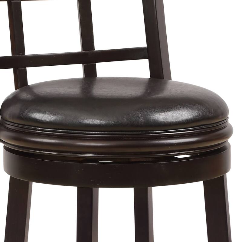 Traditional Brown Swivel 24 In. Counter Height Bar Stool