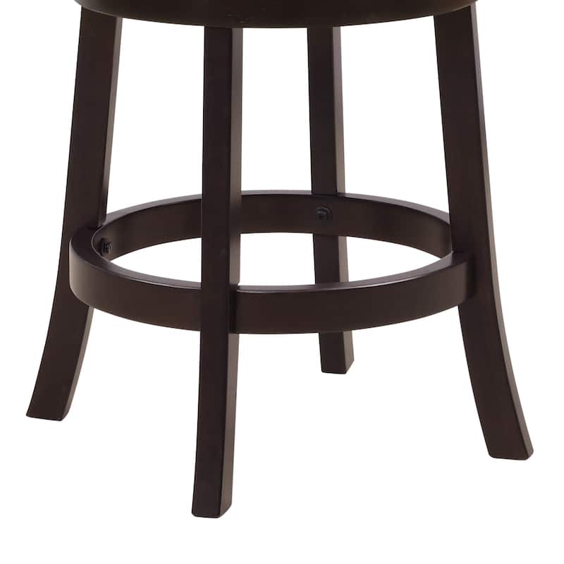 Traditional Brown Swivel 24 In. Counter Height Bar Stool