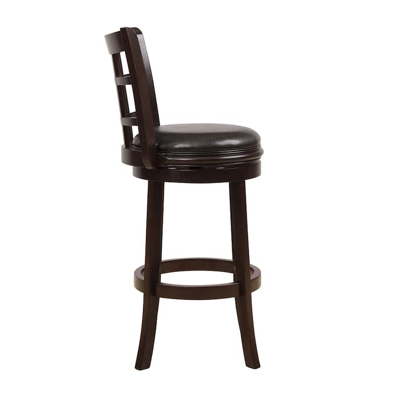 Traditional Brown Swivel 29 In. Bar Stool
